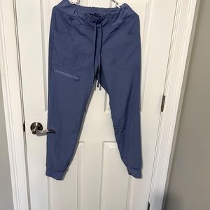 All heart jogger scrubs ceil blue